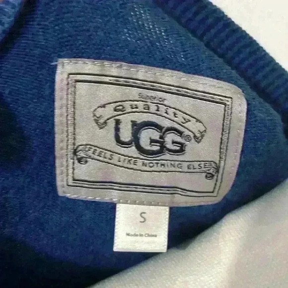 UGG Tank Top 100% Cotton Blue Size S - Picture 2 of 6
